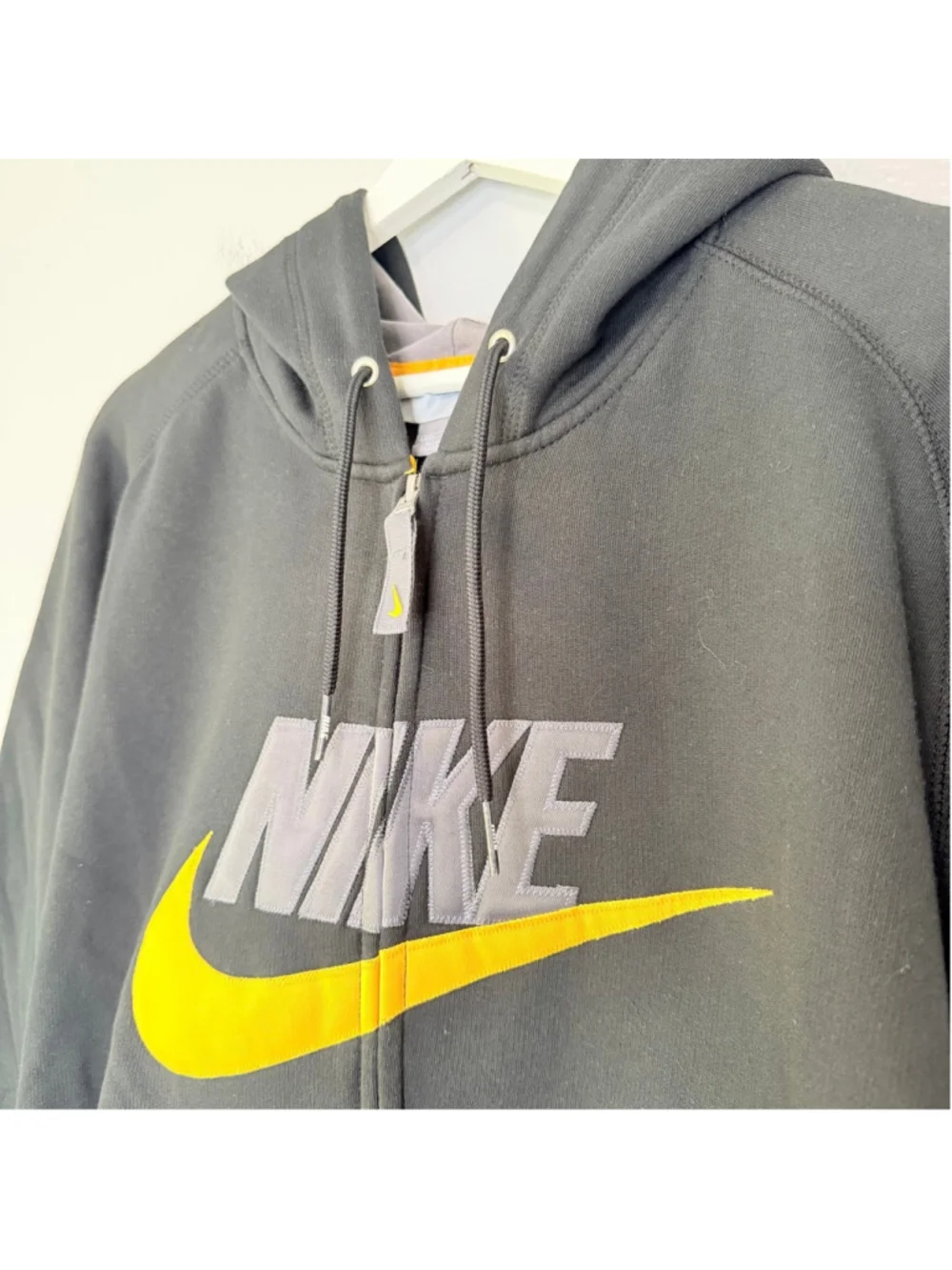 Nike New Black Gray Full-Zip Hoodie Men's Size XXL